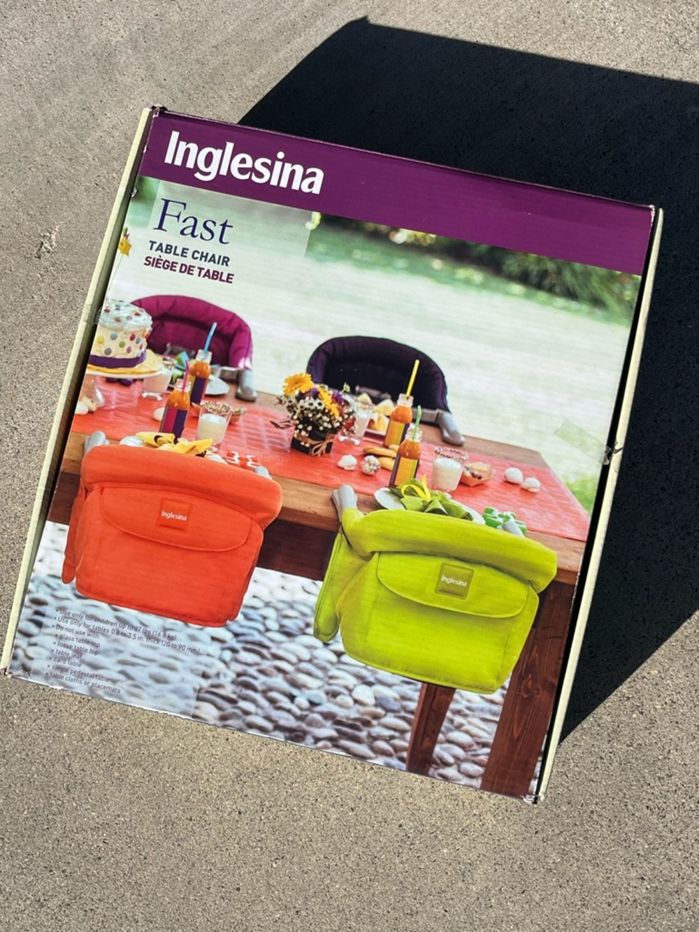 Inglesina baby table chair, dark green